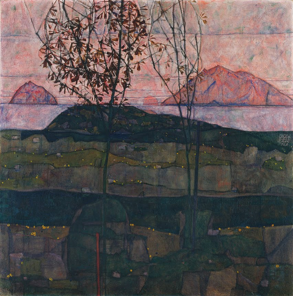 Setting Sun in Detail Egon Schiele